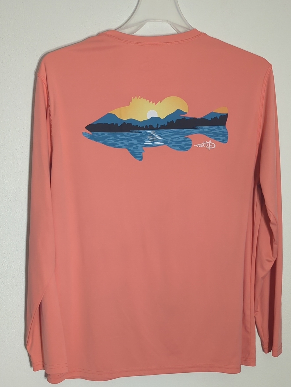 Reel Life Mens Shirts Fishing Cruise Vacation Outdoor Beachy Tropical Coral XL - Picture 5 of 15
